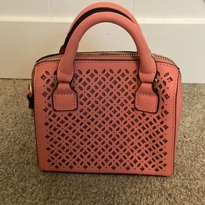 Small pink leather bag